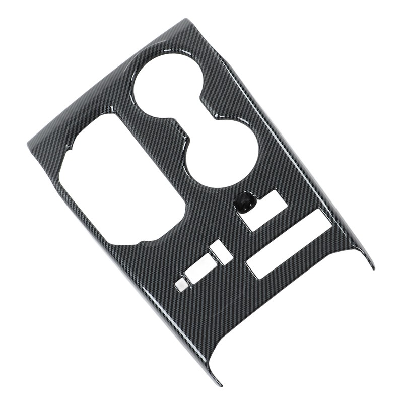 Car Center Console Shift Panel Trim Adhesive Glossy Carbon Fiber