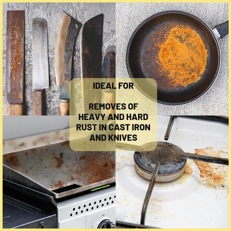 Rust Eraser, Premium Rust Remover for Cast Iron Pans, Knives