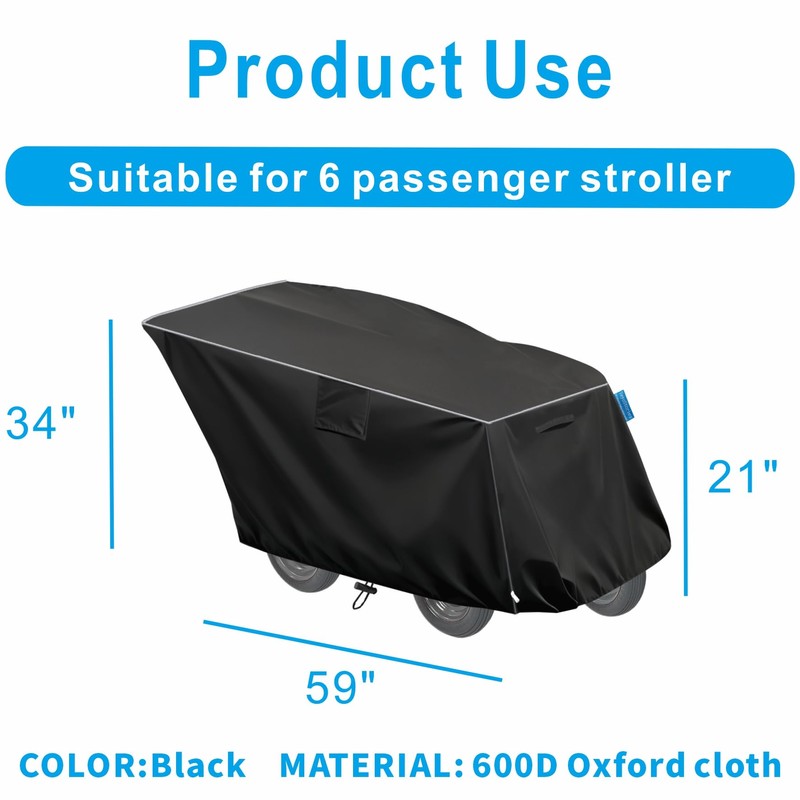 VeyoStories 4 Passenger Seater Stroller Cover, Heavy Duty 600D Oxford