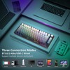 HUO JI Wireless Mechanical Gaming Keyboard, Hot Swappable Pre-lubed Red
