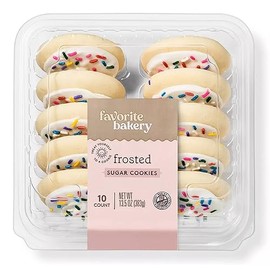 Frosted Sugar Cookies - White - 13.5oz/10ct - FrostyDelights Sugar Cookie (Pack of 2)