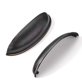 khtumeware 10 Pack 5" Drawer Pulls Oil Rubbed Bronze Cabinet Cup Pulls Kitchen Hardware Cabinet Handles Drawer Handles Knobs 5 inch Hole Center