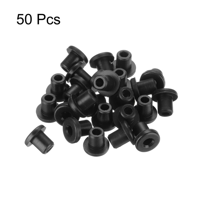 MECCANIXITY 50Pcs T Shape Rubber Grommet Mount Dia 4.5mm ID