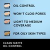 COVERGIRL Clean Matte Liquid Foundation Soft Honey, 1 oz (packaging