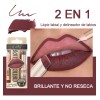 Set De Lapiz Labial Y Delineador Color Mate Impermeable 2pcs