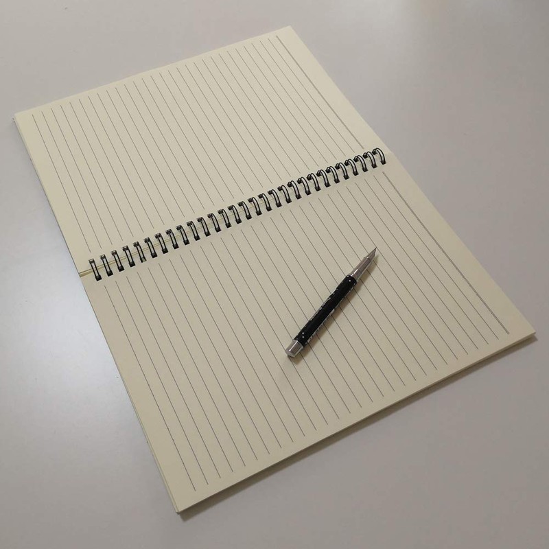 YUREE Spiral Notebook/Spiral Journal Lined, B5 Hard Kraft Cover Wire