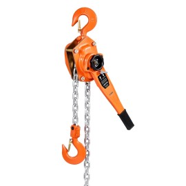 New Manual Lever Chain Hoist 1 Ton 1.5M Lift G80 Steel Dual Pawl Rotating Hooks Industrial UseDefault: Default