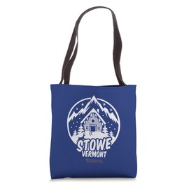 Stowe Vermont Ski Area Merch Design Mountain Chalet Stowe Tote Bag