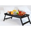 Bed Tray Table with Folding Legs Wooden Serving Breakfast in