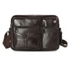Men's shoulder bag 30's luxury shopper bag leather messenger bag bag dark brown