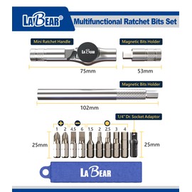 LABEAR-Multi-Function Cycling Bicycle Multitool Repair Kits - Bike Tool Set - Great for Mountain & Road Bikes - Use as Screwdriver or Wrench (12 in 1-T)