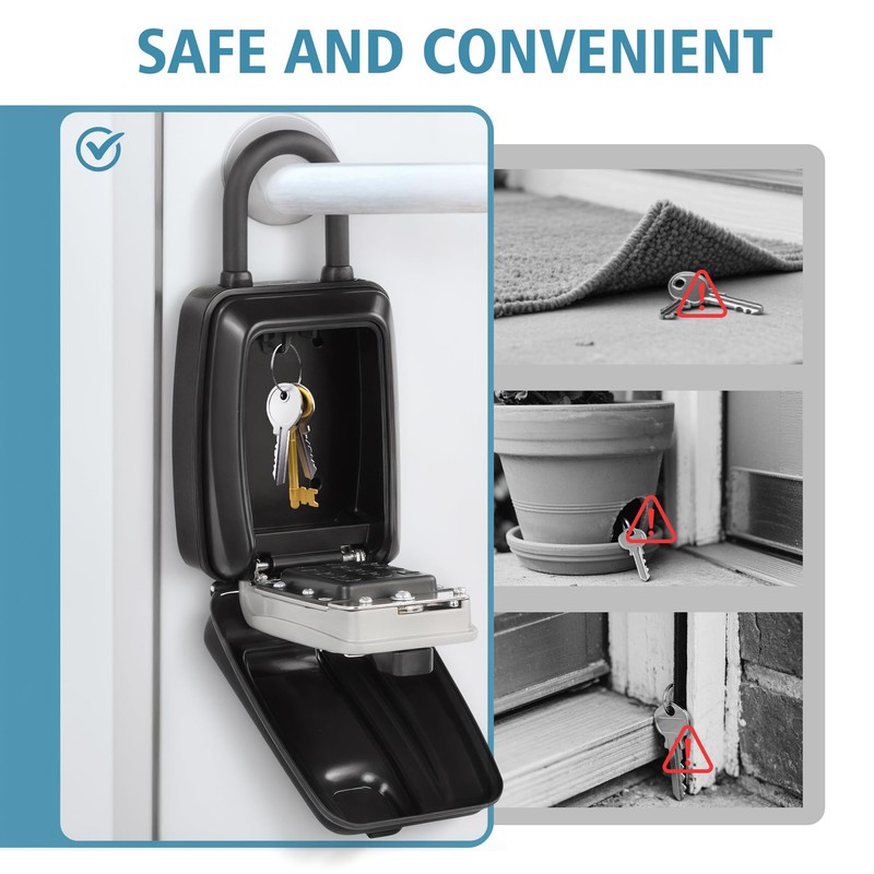 WJYMRO Key Lock Box With Code, Large Capacity 9 Digit