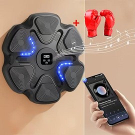 KEPEAK Music Boxing Machine, Rechargeable Boxing Equipment Wall Mount, Smart Boxing Target Workout Machine, Electronic Focus Agility Training Digital for Adults - Color: C-XKQJB