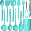 Silicone Cooking Utensils Set - 600°F Heat Resistant, Nonstick Kitchen