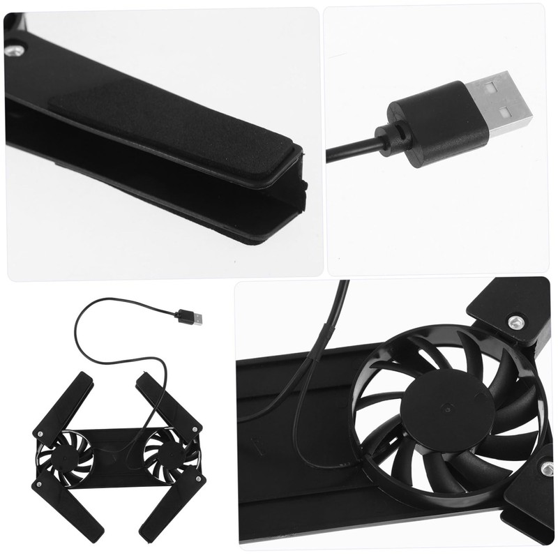 Generic Cooling Fan Laptop Stand Portable Slip Riser for Enhanced