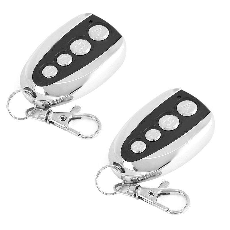 2pcs 433MHZ 4 Button U shape Duplicate Electric Door Remote