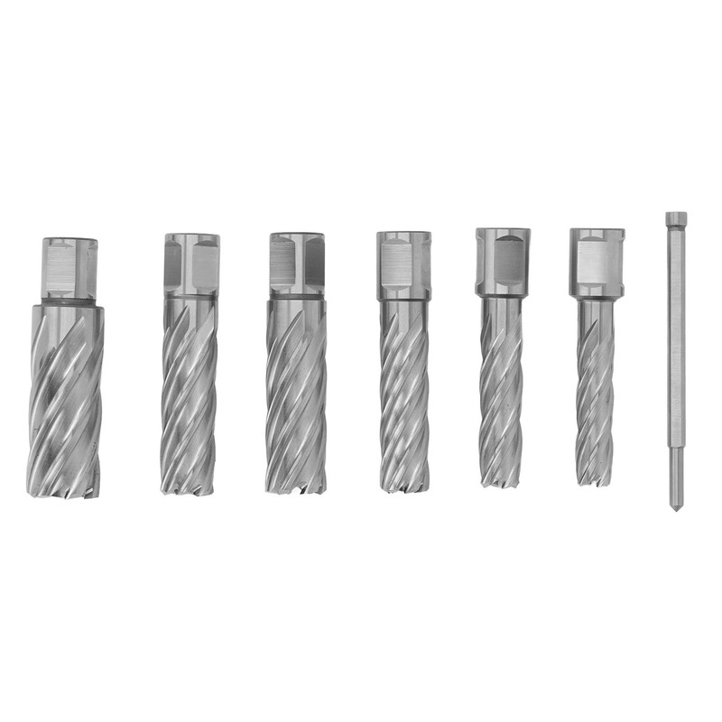 7Pcs Annular Cutter 3 Flute Mag Drill Bit Carbide Steel