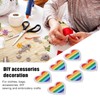 6Pcs Rainbow Heart Patches, Sew On/Iron on Embroidered Applique Sewing