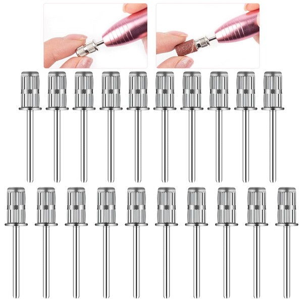 Rolybag nail drill heads nail drill bits sanding band shaft 3/32 inch nail drill bits mandrels for electric file nail sanders manicure pedicures home salon & spa