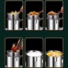 Stainless Steel Deep Fryer Pan Durable Portable Mini Long Handle
