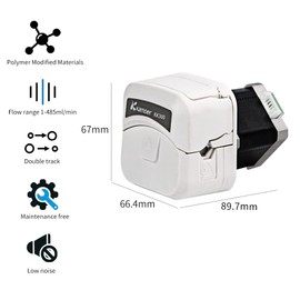 24V Stepper Motor High Flow Perista Pump Kamoer KK300 Quick Tube Change Liquid Dosing Pump PWM Speed Control 1~485ml/min, 600rpm, 6 Tube Type Compatible