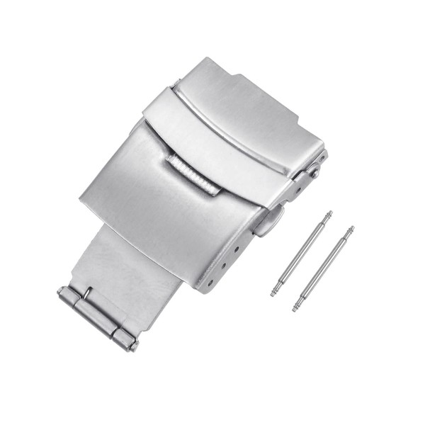 uxcell Folding Push Button Quick Release Watch Deployment Clasp Buckle