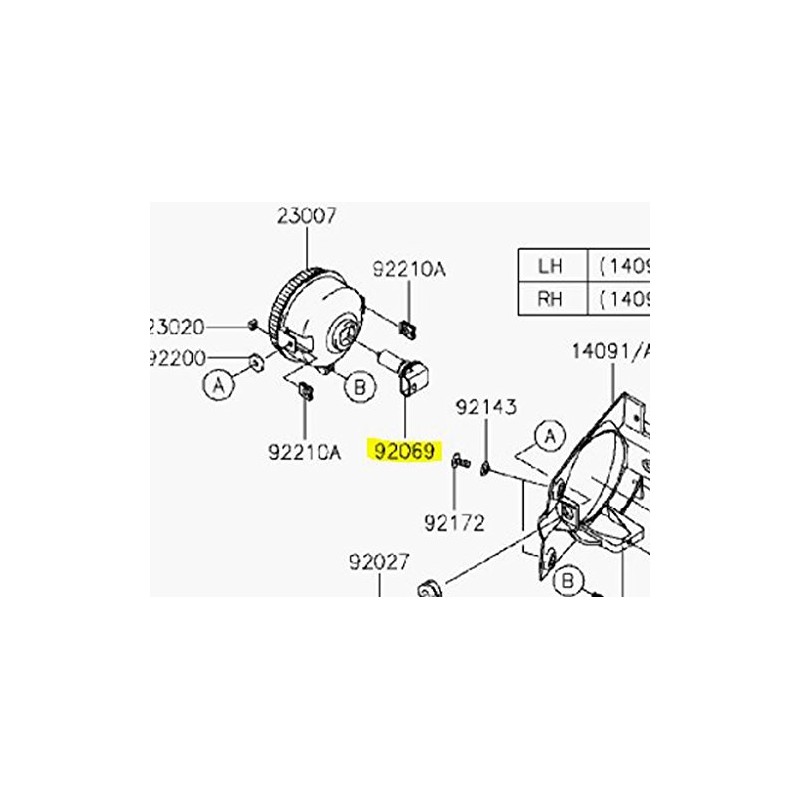 Kawasaki OEM Headlight Replacement Bulb Mule 4010 Teryx 09-15 92069-0019