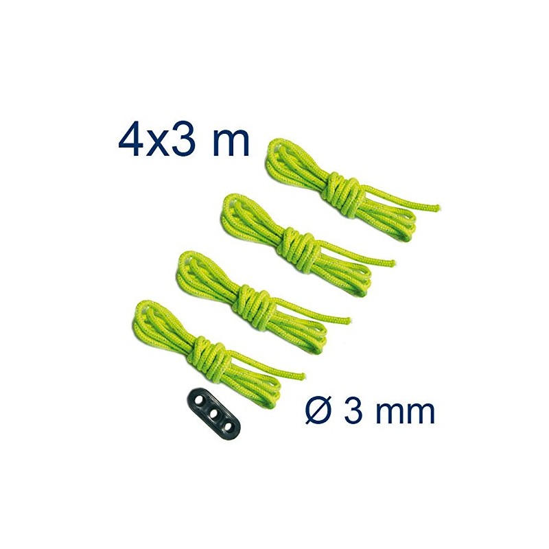 Happy People 78142 Texture Guyline, 3 Mm/20 Meter, Multi-Color, 4