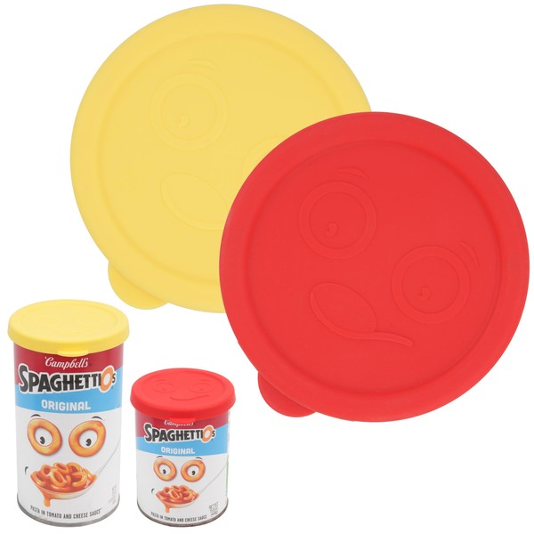 PUREKRA 2PCs 3.2-inch Silicone Lids for SpaghettiOs Canned Pasta 15.6