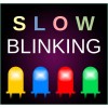 Slow Blinking LEDs Flashing Diffused Flash 5mm LED Red Blue