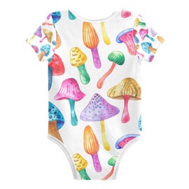 vvfelixl Baby Girl Short Sleeve Bodysuits,Waxwing Birds Babies'Onepiece Outfit for Infant Boy Newborn 0-24 Months, Color 5, 9-12M