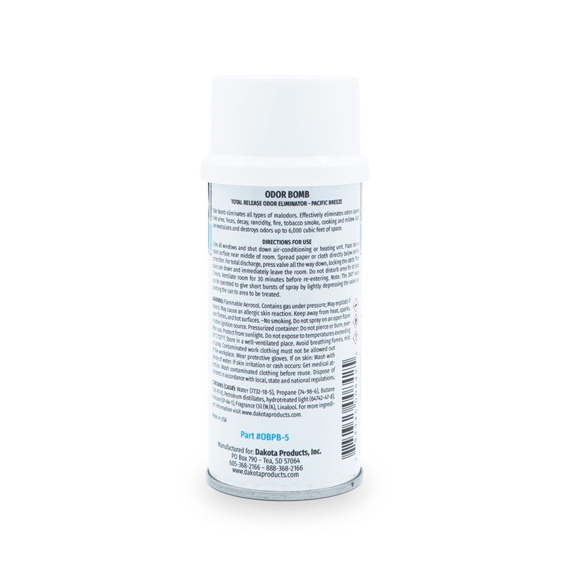 Dakota Odor Bomb Car Odor Eliminator - Pacific Breeze -