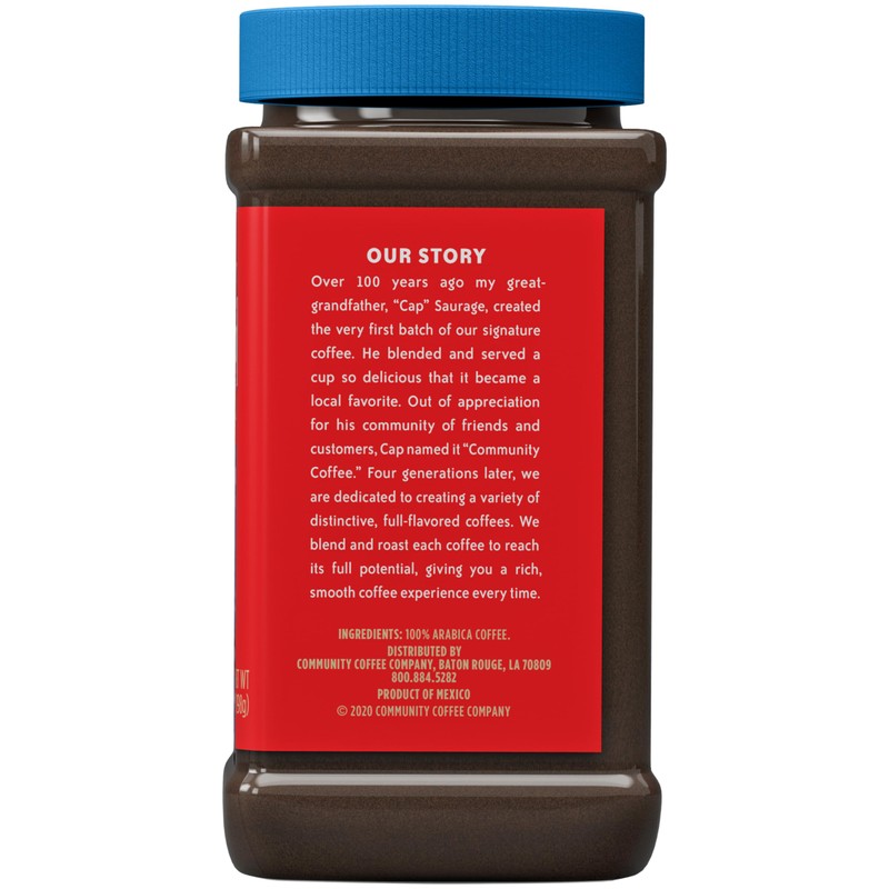 Community Coffee Breakfast Blend Instant Coffee, Medium Roast, 7 Ounce