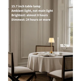 KDG Portables Cordless Table Lamp, Fabric Shade Desk Lamp, 4000mAh Rechargeable Battery Powered Lighting, Dimmable Light for Dining Room, Bedroom, Bedside, Bar, Night Light, Camping, Balcony (Bronze)