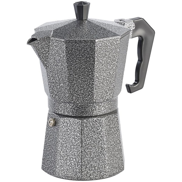 Cucina di Modena Espressokocher Herd: Espresso-Kocher in Hammerschlag-Optik, für 6
