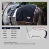 WeatherBeeta Therapy-Tec Fleece Quarter Sheet, Black/Silver/Red, XS