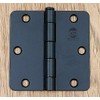 Penrod Black Door Hinges 3.5 Inch with 1/4 Inch Radius
