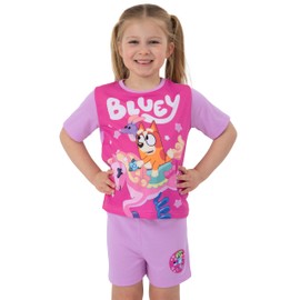 Bluey Pyjamas, Bingo Short Sleeve Girls Pyjamas, Summer Short Pjs For Girls, Purple 2-3 Years