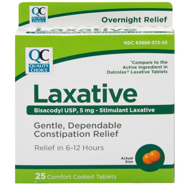 Quality Choice Gentle Laxative 5 mg 25 Tabs