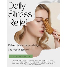 Tinuos 4-in-1 Wooden Scalp Massager Comb – Premium Hair Growth Head Massager, Gua Sha Tool for Face & Body, Green Sandalwood Hair Scalp Massager for Stress Relief & Circulation