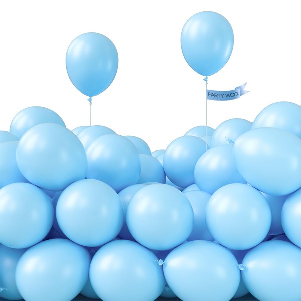 PartyWoo Light Blue Balloons 50pcs 5 Inch Small Mini Baby