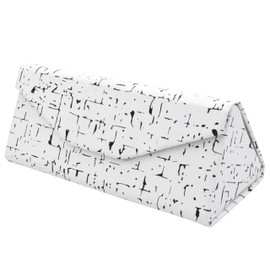 TBOC Folding Sunglasses Case – Hard Case [Triangular] with [Magnetic Closure] Inner Lining Lens Holder View Reading Work Car Design Large Fashion Unisex Men Women Children, White Striped, One size