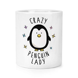 Verrückte Pinguin Damen Make-Up Pinsel Stift Topf