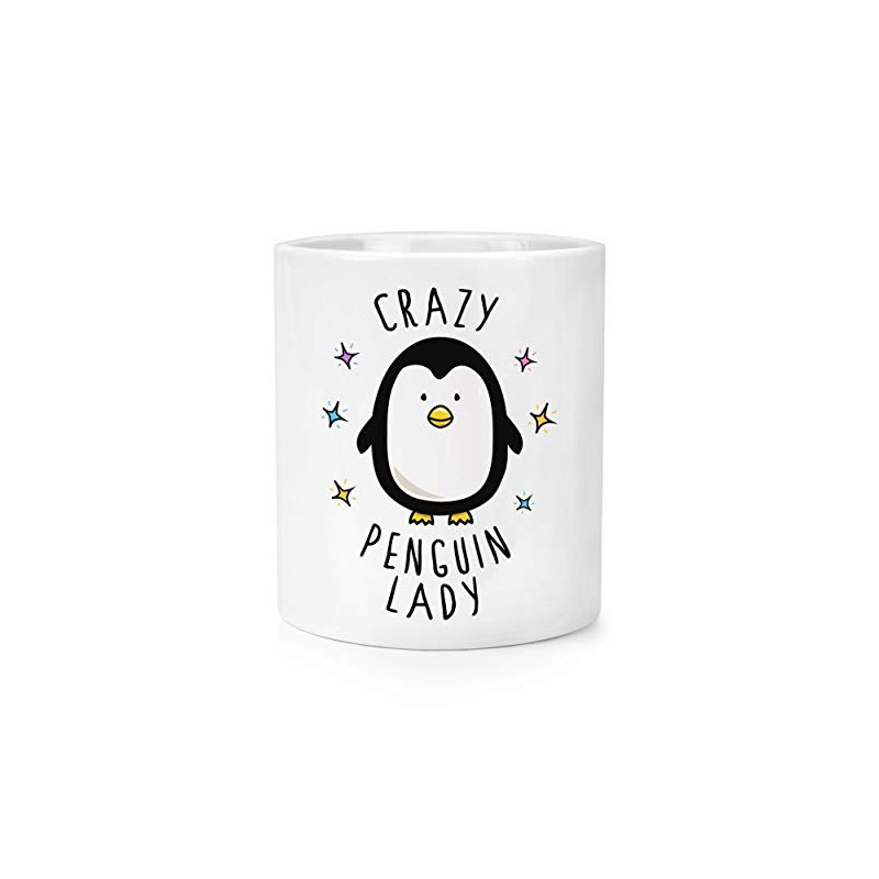 Verrückte Pinguin Damen Make-Up Pinsel Stift Topf