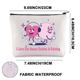 BCBA Makeup Bag ABA Therapist Gift Behavior Technician Gift I Live for Dance Parties & Pairing Gifts (I Live UK)