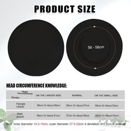 GIDWRIY French Classic Beret Women's Beret, Women's Wool, French Hat, Winter Hat, Beret Hat, Artist Hat, Pantomime, Berets for Spring, Autumn, Winter, black, 58