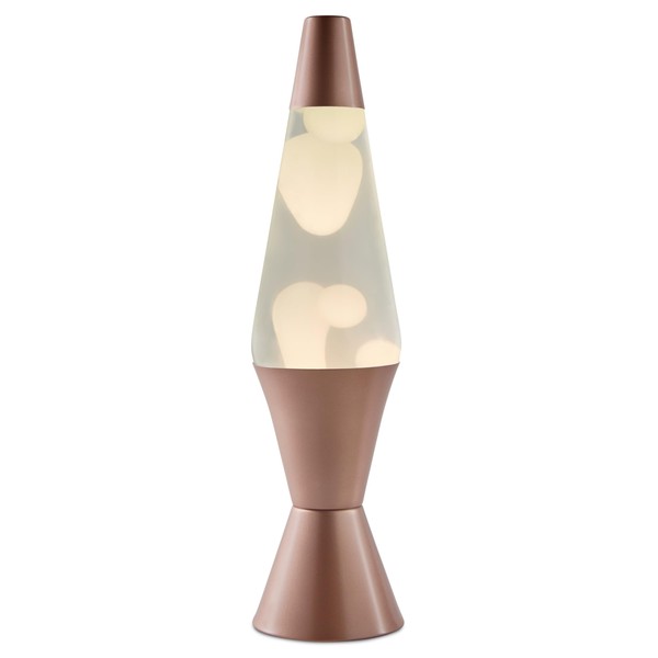 Spencer's Rose Gold and White Lava Lamp - 17 Inch | Rose Gold Base | Clear Water | White Wax | Home Décor | Lighting