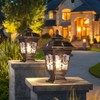 PTOUG 2 Pack Outdoor Post Light, Bronze Post Lamp Fixture,