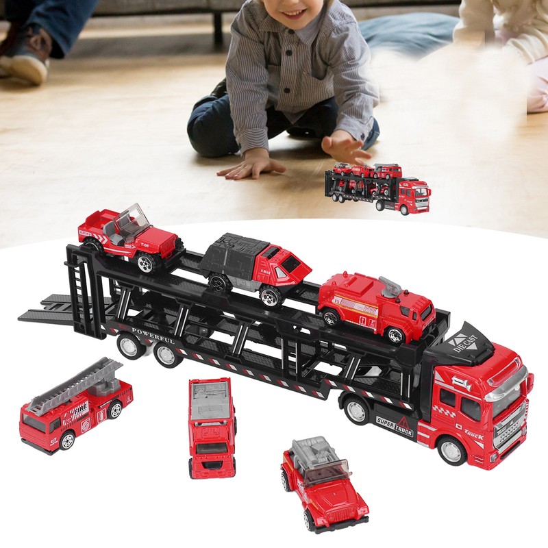 32cm Car Carrier Truck for Boys with 6 Small Car