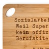 Mr. & Mrs. Panda Bambus - Schneidebrett Spruch Sozialarbeiterin Heldin